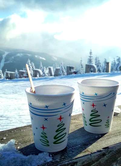 Skiing and snowboarding in the winter resort Spindleruv mlyn