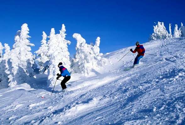 Snow conditions are great during the whole winter