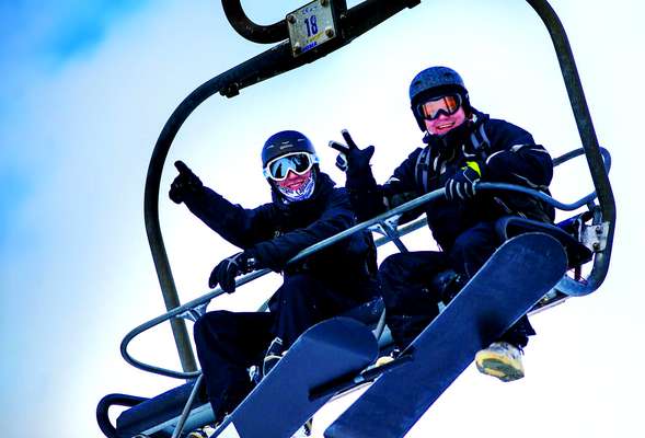 Comfortable ski lift in the whole ski area