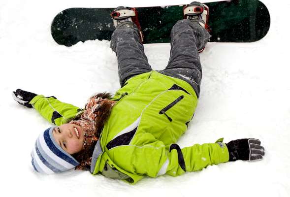 You are provided with complete equipment for skiing or snowboarding and with waterproof clothes
